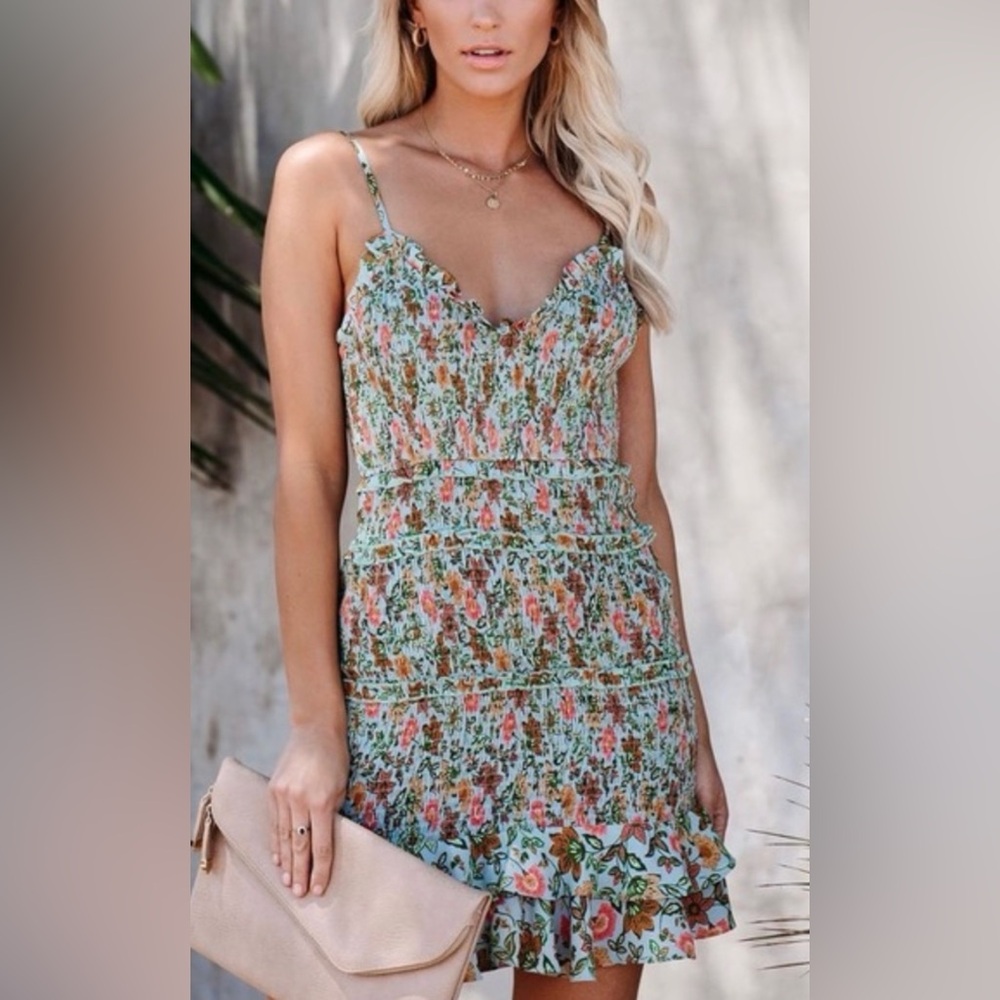 Vici Hot Summer Nights Ruffle mini dress size small